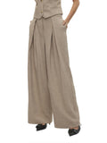 Vero Moda Pantalone Donna 10310074 Taupe Gray Melange - Beige