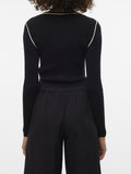 Vero Moda Pullover Donna 10310586 Black W. Birch Contrast - Nero