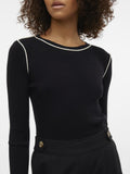 Vero Moda Pullover Donna 10310586 Black W. Birch Contrast - Nero