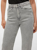 Vero Moda Jeans Taglio Largo Donna 10316541 Medium Grey Denim Rhinestone - Grigio