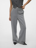 Vero Moda Pantalone Straight Vero Moda da Donna - Grigio