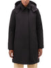 woolrich trench firth down hooded donna cfwwou0890frut3496 black nero 90964