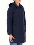 Woolrich Trench Firth Down Hooded Donna CFWWOU0890FRUT3496 - Blu