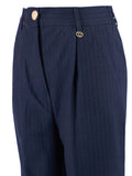 Yes Zee Pantalone Palazzo Donna P385K700 - Blu