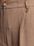 Yes Zee Pantalone Palazzo Donna P385K900 Marroncino - Marrone