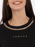 Yes Zee T-shirt Donna T004S100 - Nero