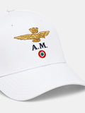Aeronautica Militare Berretto con Visiera Uomo HA1100CT2848 Off White - Bianco