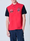 Aeronautica Militare Polo Uomo PO1856P191 Tango Red + Blu Navy - Rosso