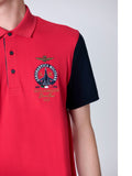 Aeronautica Militare Polo Uomo PO1856P191 Tango Red + Blu Navy - Rosso