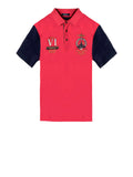 Aeronautica Militare Polo Uomo PO1856P191 Tango Red + Blu Navy - Rosso
