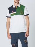 Aeronautica Militare Polo Uomo PO1867P173 Off White/ Forest Green/ Blu N - Bianco