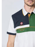 Aeronautica Militare Polo Uomo PO1867P173 Off White/ Forest Green/ Blu N - Bianco