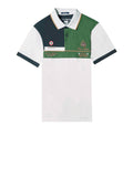 Aeronautica Militare Polo Uomo PO1867P173 Off White/ Forest Green/ Blu N - Bianco