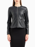 Armani Exchange Giubbino di Pelle Donna 8NYB03YNVLZ - Nero