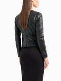 Armani Exchange Giubbino di Pelle Donna 8NYB03YNVLZ - Nero
