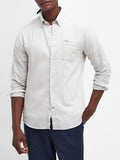 Barbour Camicia Casual Nelson Uomo MSH5090 Mist - Bianco