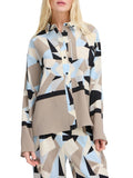 b.young Blusa Byfavia Donna 20816232 Humus Blocks - Multicolore