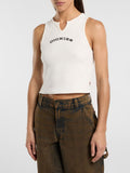 Dickies Top Neck Donna DK0A8677 Egret - Bianco