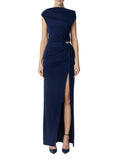 Elisabetta Franchi Vestito Longuette Donna ABR0551E2 Oltremare - Blu