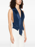 Elisabetta Franchi Gilet Donna GL00251E2 Oltremare - Blu