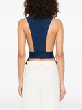 Elisabetta Franchi Gilet Donna GL00251E2 Oltremare - Blu