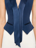Elisabetta Franchi Gilet Donna GL00251E2 Oltremare - Blu