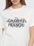 Elisabetta Franchi T-shirt Donna MA00351E2 Gesso - Avorio
