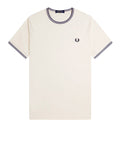 Fred Perry T-shirt Twin Tipped Uomo M1588 Ecru/tennis Blue - Avorio
