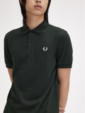 Fred Perry Polo Uomo M6000 Nightgreen/snwht - Verde