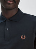 Fred Perry Polo Uomo M6000 Navy/cinnamon - Blu