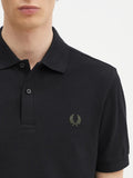 Fred Perry Polo Uomo M6000 Blk/crt Grn - Nero