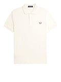 Fred Perry Polo Uomo M6000 Lghecru/cinnamon - Avorio