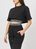 Gaelle T-shirt Cropped Donna GAABW03852 - Nero