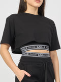 Gaelle T-shirt Cropped Donna GAABW03852 - Nero