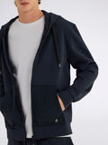 Gas Felpa Zip Uomo 552423185176 Deep Well - Blu