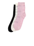 Guess Calzini 3 Pack Allover G Rhinestones Donna O5RG09KBZU0 White Pink Black Rhi - Multicolore