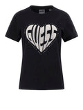 Guess T-shirt Julia Rhinestone Donna V5RI08J1314 Jet Black A996 - Nero