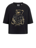 Guess T-shirt Rhinestone Bear Boxy Donna V5RI09I3Z14 Jet Black A996 - Nero