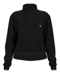 Guess Felpa Olympe Half Zip Donna V5RQ10KCAY2 Jet Black A996 - Nero