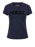 Guess T-shirt Pony Hair Logo Donna W5GI42J1314 - Blu