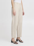 Ichi Pantalone Chino Donna 20122427 Birch Melange - Bianco