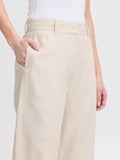 Ichi Pantalone Chino Donna 20122427 Birch Melange - Bianco