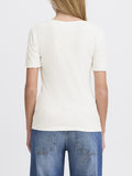Ichi T-shirt Donna 20122818 Cloud Dancer - Bianco