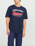 Jack e Jones T-shirt Logo Uomo 12268267 Sky Captain - Blu