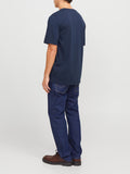 Jack e Jones T-shirt Logo Uomo 12268267 Sky Captain - Blu