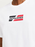 Jack e Jones T-shirt Corp Graphic Uomo 12268415 White 01 - Bianco