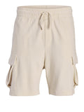Jack e Jones Bermuda Casual Shorts Sportivi Tgordon Cargo Uomo 12268777 Moonbeam - Avorio