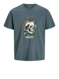 Jack e Jones T-shirt Anatomy Skull Uomo 12272966 Stormy Weather - Blu