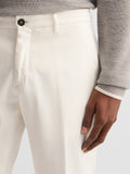 Liu Jo Pantalone Chino Uomo QA5240T8587 Tofu - Bianco