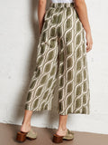 Liu Jo Pantalone Palazzo Donna WA5484T6862 Gr.moss Cable - Verde